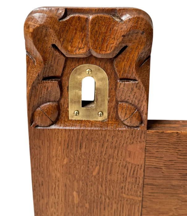 Arts & Crafts Wall Mirror with Hand-Carved Frogs by Kobus de Graaff, 1900s